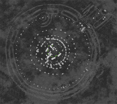 Bluestone horseshoe Stonehenge Map